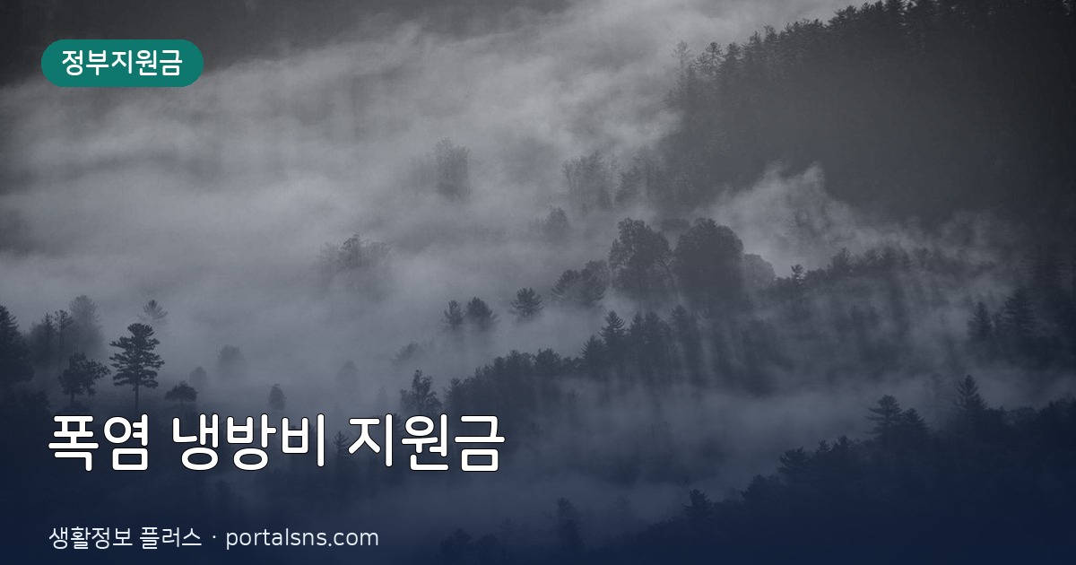 2026년 8월 폭염 재난지원금 및 지자체 냉방비 추가 지원금 신청 총정리