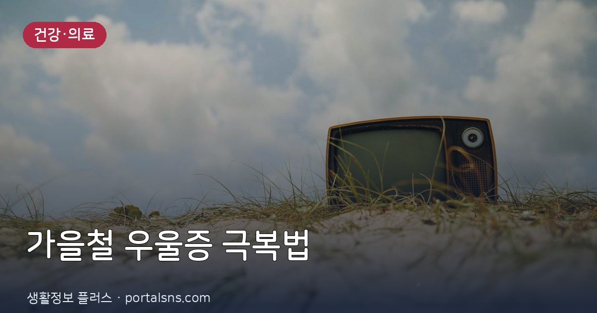 2026년 가을철 환절기 우울증 극복을 위한 마음 챙김 및 정신건강 진료비 지원 혜택